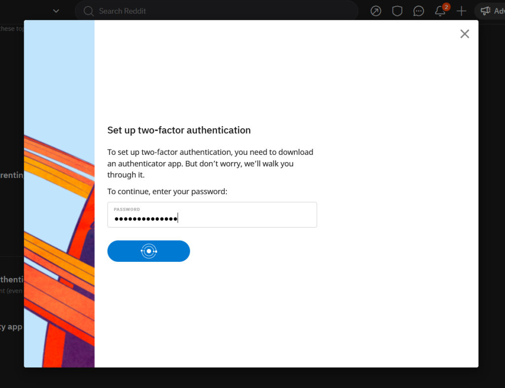 Deactivate Reddit: 2FA